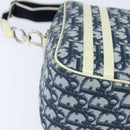 Christian Dior Trotter Canvas Shoulder Bag PVC Blue Silver Auth 150753-9