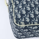 Christian Dior Trotter Canvas Shoulder Bag PVC Blue Silver Auth 150753-15