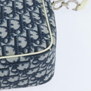 Christian Dior Trotter Canvas Shoulder Bag PVC Blue Silver Auth 150753-16