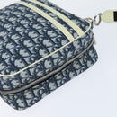 Christian Dior Trotter Canvas Shoulder Bag PVC Blue Silver Auth 150753-6