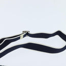 Christian Dior Trotter Canvas Shoulder Bag PVC Blue Silver Auth 150753-8