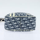 Christian Dior Trotter Canvas Shoulder Bag PVC Blue Silver Auth 150753-5