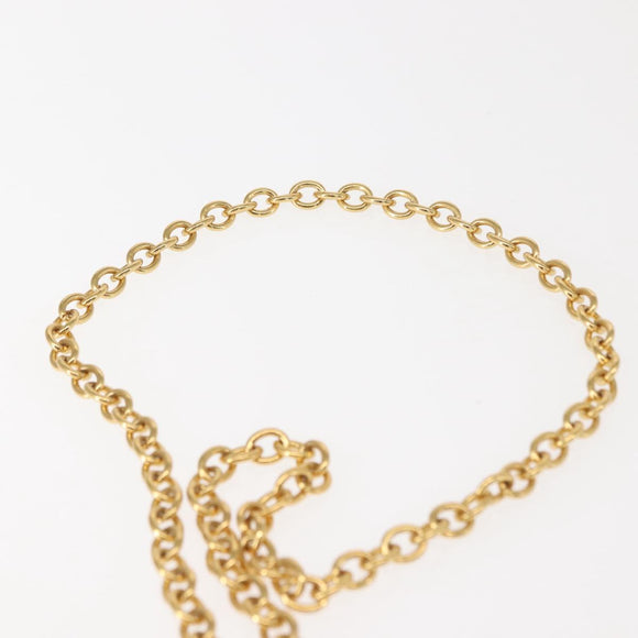 FENDI Zucca Canvas Chain Shoulder Bag Brown Black gold Auth 150754