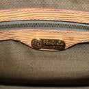 FENDI Zucca Canvas Hand Bag Black Brown Auth 150755-18