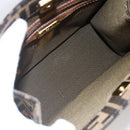FENDI Zucca Canvas Hand Bag Black Brown Auth 150755-10