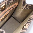 FENDI Zucca Canvas Hand Bag Black Brown Auth 150755-20