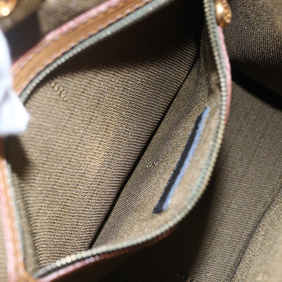 FENDI Zucca Canvas Hand Bag Black Brown Auth 150755