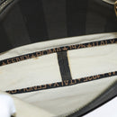 FENDI Pecan Canvas Shoulder Bag PVC Black Brown Auth 150756-15