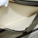 FENDI Pecan Canvas Shoulder Bag PVC Black Brown Auth 150756-18