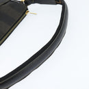 FENDI Pecan Canvas Shoulder Bag PVC Black Brown Auth 150756-7