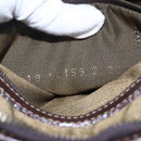 FENDI Zucca Canvas Hand Bag Black Brown Auth 150763-22