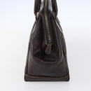 FENDI Zucca Canvas Hand Bag Black Brown Auth 150763-5