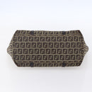 FENDI Zucchino Canvas Tote Bag Beige Gold Auth 150764-10