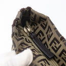 FENDI Zucchino Canvas Tote Bag Beige Gold Auth 150764-16