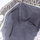 FENDI Zucchino Canvas Tote Bag Beige Gold Auth 150764-19