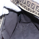 FENDI Zucchino Canvas Tote Bag Beige Gold Auth 150764-20