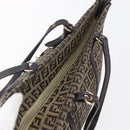 FENDI Zucchino Canvas Tote Bag Beige Gold Auth 150764-6