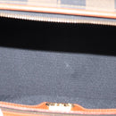FENDI Pecan Canvas Hand Bag PVC Black Brown Auth 150766-11