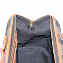 FENDI Pecan Canvas Hand Bag PVC Black Brown Auth 150766-20