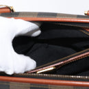 FENDI Pecan Canvas Hand Bag PVC Black Brown Auth 150766-22