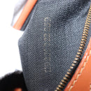 FENDI Pecan Canvas Hand Bag PVC Black Brown Auth 150766-12