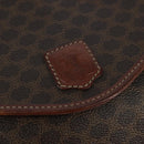 CELINE Macadam Canvas Shoulder Bag PVC Leather Brown Gold Auth 150768-14