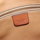 CELINE Macadam Canvas Shoulder Bag PVC Leather Brown Gold Auth 150768-16