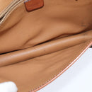 CELINE Macadam Canvas Shoulder Bag PVC Leather Brown Gold Auth 150768-17