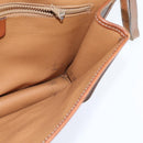 CELINE Macadam Canvas Shoulder Bag PVC Leather Brown Gold Auth 150768-18