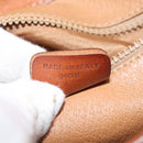 CELINE Macadam Canvas Shoulder Bag PVC Leather Brown Gold Auth 150768-22