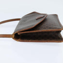 CELINE Macadam Canvas Shoulder Bag PVC Leather Brown Gold Auth 150768-4