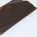 CELINE Macadam Canvas Shoulder Bag PVC Leather Brown Gold Auth 150768-6