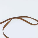 CELINE Macadam Canvas Shoulder Bag PVC Leather Brown Gold Auth 150768-8