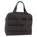 CELINE Macadam Canvas Hand Bag PVC Black Gold Auth 150769-1