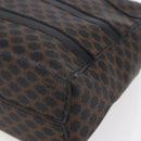 CELINE Macadam Canvas Hand Bag PVC Black Gold Auth 150769-10