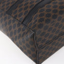 CELINE Macadam Canvas Hand Bag PVC Black Gold Auth 150769-13