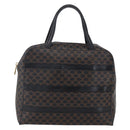 CELINE Macadam Canvas Hand Bag PVC Black Gold Auth 150769-2