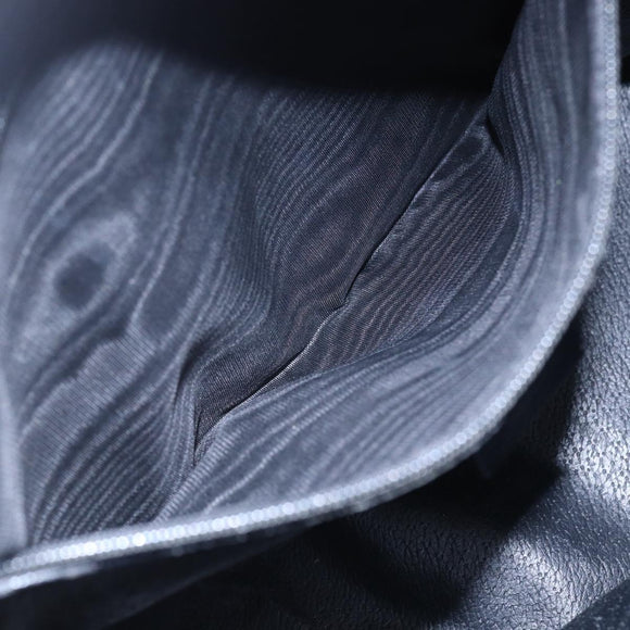 CELINE Macadam Canvas Hand Bag PVC Black Gold Auth 150769