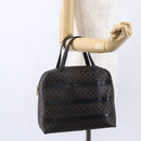 CELINE Macadam Canvas Hand Bag PVC Black Gold Auth 150769-23