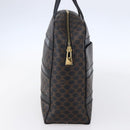 CELINE Macadam Canvas Hand Bag PVC Black Gold Auth 150769-4