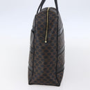 CELINE Macadam Canvas Hand Bag PVC Black Gold Auth 150769-5