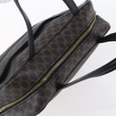 CELINE Macadam Canvas Hand Bag PVC Black Gold Auth 150769-6