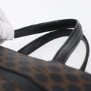 CELINE Macadam Canvas Hand Bag PVC Black Gold Auth 150769-8