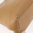 CHANEL Chain Shoulder Bag Caviar Skin Beige Gold CC Auth 150773-16