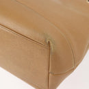 CHANEL Chain Shoulder Bag Caviar Skin Beige Gold CC Auth 150773-17