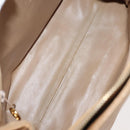 CHANEL Chain Shoulder Bag Caviar Skin Beige Gold CC Auth 150773-10