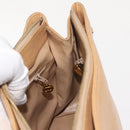 CHANEL Chain Shoulder Bag Caviar Skin Beige Gold CC Auth 150773-20