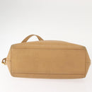 CHANEL Chain Shoulder Bag Caviar Skin Beige Gold CC Auth 150773-5