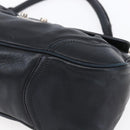 PRADA Shoulder Bag Leather Black Silver Auth 150774-9