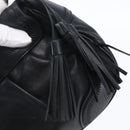 PRADA Shoulder Bag Leather Black Silver Auth 150774-18